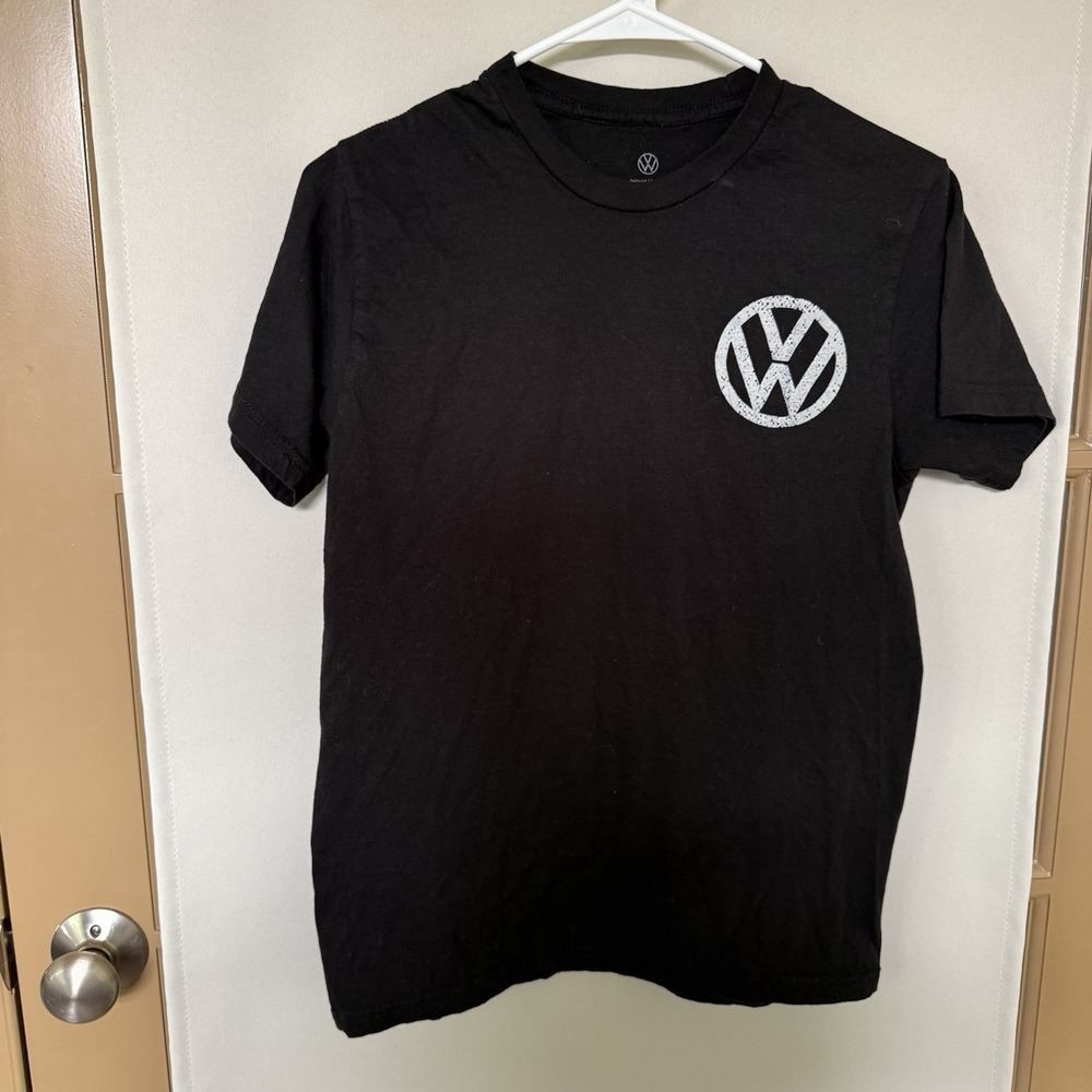 Volkswagen Unisex Small Black Short Sleeve Tee T-Shirt Street Racing‎